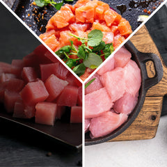 Cubos Salmón-Atún-Huachinango