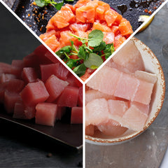 Cubos Salmón-Atún-Róbalo
