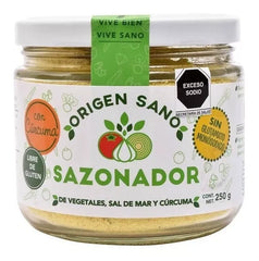 Sazonador origen sano de vegetales sal de mar cúrcuma 250gr