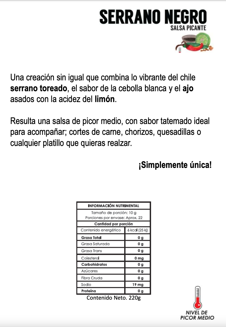 Salsa serrano negro