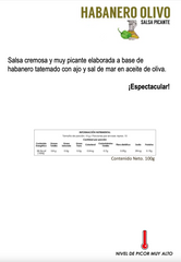 Salsa habanero olivo