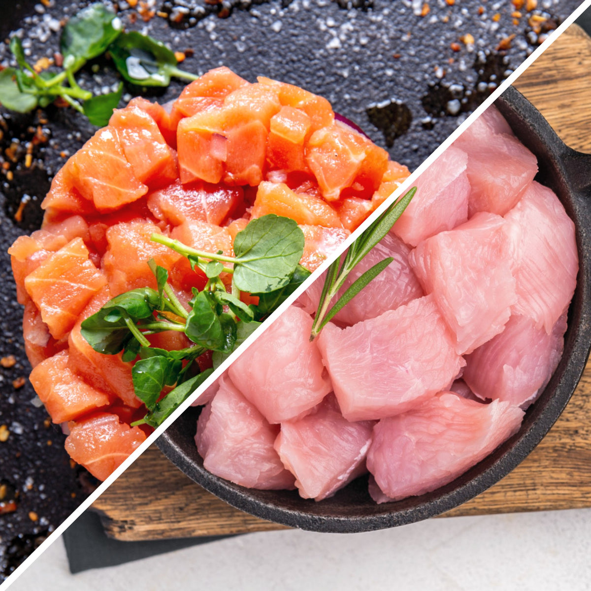 Cubos Salmón-Huachinango