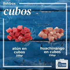 Cubos Atún-Huachinango