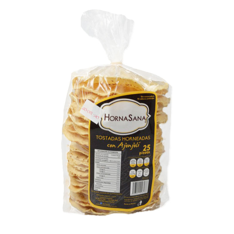 Tostadas horneadas con Ajonjolí 25pzas