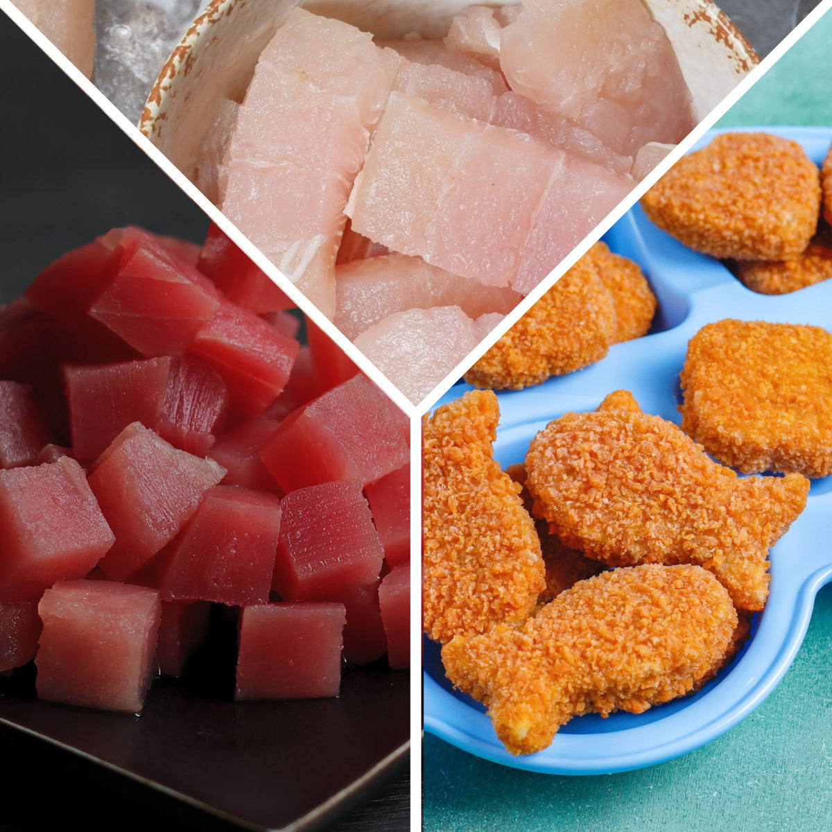 Kids Box 1.9kg Cubos de atún/róbalo y Nuggets de Pescado