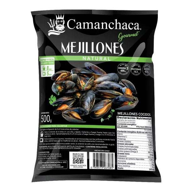 Mejillón Camanchaca Bolsa 500g