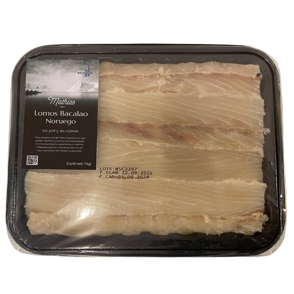 Lomo de Bacalao Noruego salado 1kg